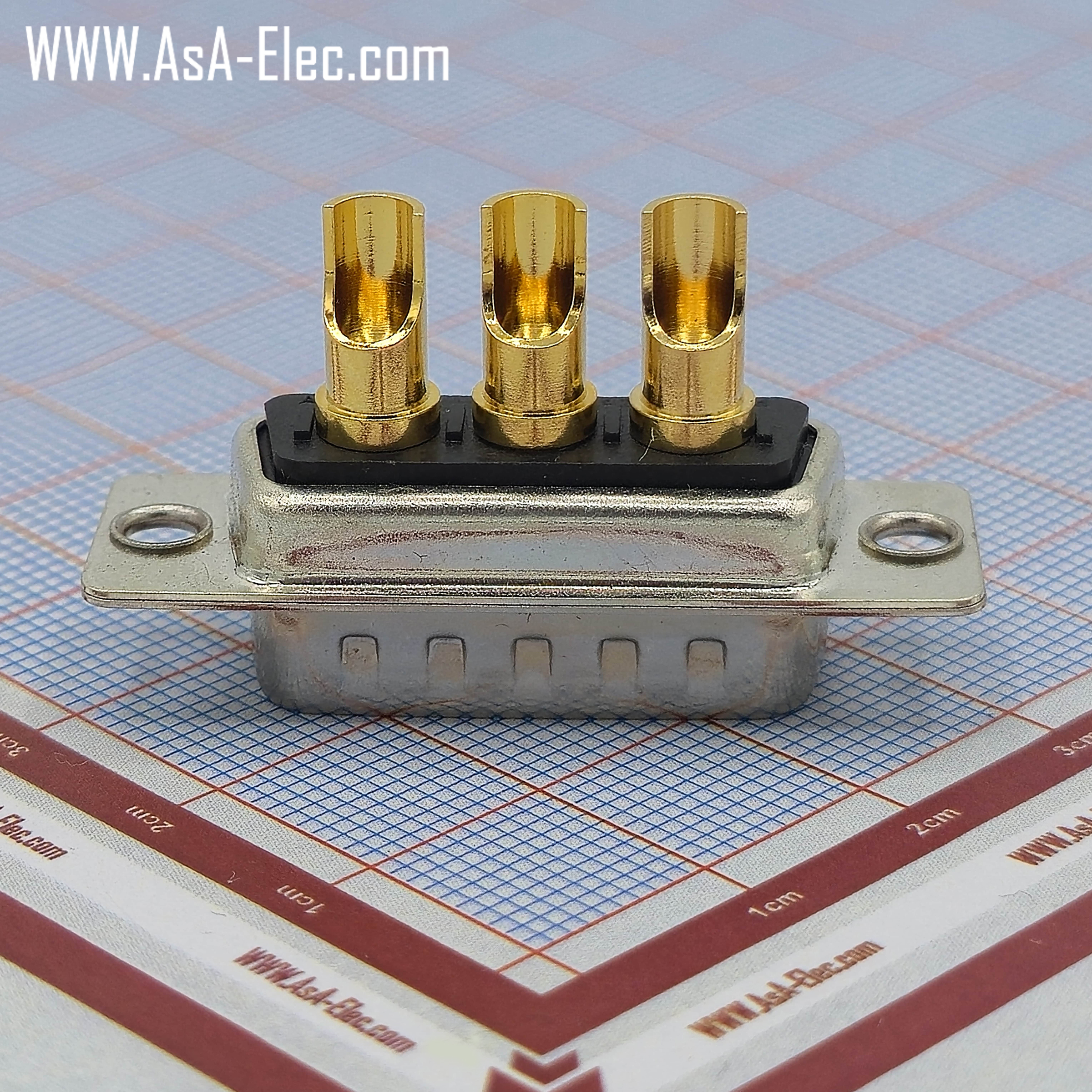 POWER D-SUB 3W3 SOLDER CUP-MALE